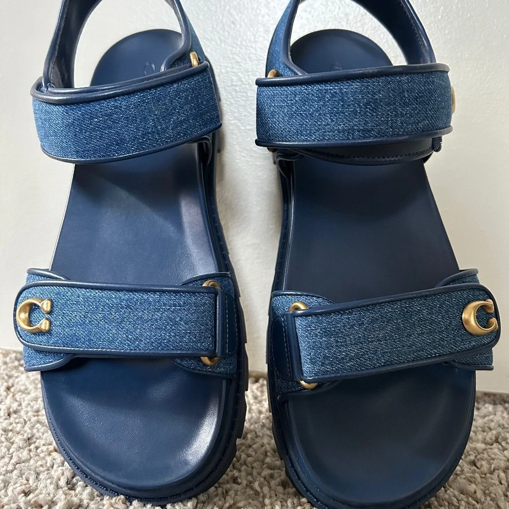 COACH Denim Brynn Sandal - Picture 3 of 10
